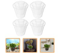 Vaso per orchidee traspirante in plastica trasparente da 12 pezzi con vaso per