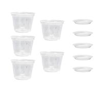 Vaso per orchidee, vasi per orchidee con fori, vasi trasparenti con drenaggio, drenanti per piante interne ed esterne, P0ts da giardino per fiori, rose, orchidee, viole del pensiero, cactus, piante