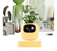 Vaso per piante AI, guida sulla cura delle piante, con espressioni multiple, piccolo vaso per cactus, per casa, appartamento, ufficio, soggiorno, camera da letto, balcone, patio, principianti