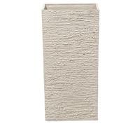 Vaso per Piante Alto in Pietra e Poliresina Beige 30 x 30 x 60 cm Tenno
