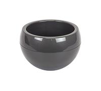 Vaso per piante con piedini eleganti - Antrazite con scarico dell'acqua, rotondo, Ø 23 cm, 3 l, per interni ed esterni, antracite