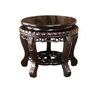 Vaso per Piante da Giardino Riser Base per Vaso in Legno Espositore in Ebano Vaso per Fiori Statua di Buddha Ornamento Base Artigianato Vintage Espositore per Piante da Giardino Espositore