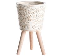 Vaso per piante da interno e da esterno in stile vintage, bianco sporco Aliartos