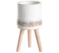 Vaso per piante da interno e da esterno in stile vintage bianco sporco Skiatos