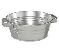 Vaso per piante Dehner, Ø 37 cm, altezza 15 cm, galvanizzato, argento