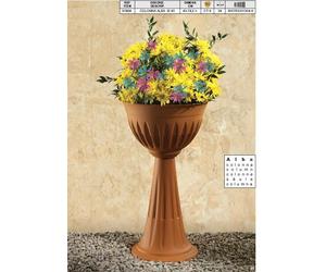 Vaso per piante fiori a Colonna con piede alto alba 74 cm bama