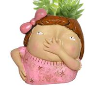 Vaso per piante grasse - Pentole con faccia da ragazza, design a forma di naso, unico porta piante, vaso da tavolo, vaso decorativo, accessorio creativo per ufficio per ragazzi