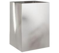 Vaso per piante in acciaio inox, colore argento, 52 x 48 x 75 cm, moderno e durevole, per giardino, balcone e terrazza, perfetto per gli amanti delle piante