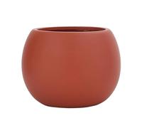 Vaso per piante in ceramica colorata in stile nordico, traspirante, vaso rotondo per piante grasse, per interni, verde, grande vaso da fiori in argilla rossa
