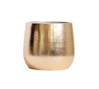 Vaso per piante in ceramica per interni in lamina d'oro, 16 cm, decorazione contemporanea per la casa e fioriere da giardino