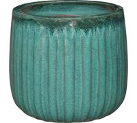 Vaso per piante in ceramica smaltata 23x21 cm verde Verde muschio
