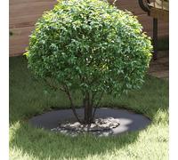 Vaso per piante in resina antracite, con sottovaso, cilindrico, 60 cm, per interni ed esterni, resistente ai raggi UV, per giardino, balcone, giardino d'inverno, moderno