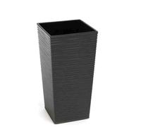 Vaso per Piante Nizza, Grafite Rillenoptik 35x68cm Plastica Fioriera con Attacco