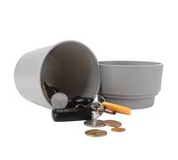 Vaso per piante - Organizer con scomparto nascosto, organizer a doppio strato per contanti, per gioielli, orologi, giardino, terrazza, cortile, ingresso, balcone