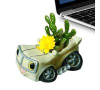 Vaso per piante | Piccoli vasi da fiori in resina per interni, design a forma di auto, vasi creativi per balcone, cortile, giardino