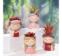 Vaso per piante Ragazza Vaso per Fioriere in resina per camera da letto