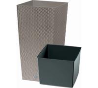 Vaso per piante Rato Square in plastica 50x26x26 cm fango Fango-grigio