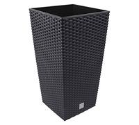 Fioriera vaso da fiori effetto rattan inserto sopravaso 4 colori 6 misure DRTS