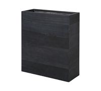 Vaso per piante rettangolare in argilla nera 80 x 30 x 92 cm Thimena