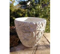 Vaso per piante Valo Ranke crema in cemento vaso da fiori vaso per piante...