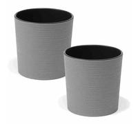 Vaso Per Piante Vaso Di Fiori Set Di 2 Pezzi 25 Cm Grigio