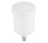 Vaso per Pistola a Spruzzo compatibile con SATA JET 1000B, 600ml, Plastica Bianca, 18x10cm, Connettore Filettato