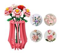 Vaso per vasi da costruzione, bouquet in legno 3D, per bouquet, puzzle 3D, per fiori, 18 cm, puzzle in legno, per bouquet, per bambini, fai da te