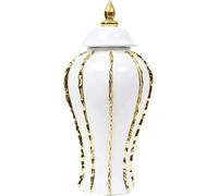 Vaso per zenzero in ceramica con coperchio, centrotavola in porcellana per composizioni floreali, decorazione per la casa