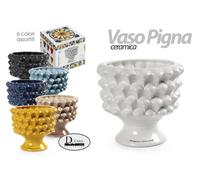 VASO PIGNA CERAMICA PIANTE FIORI PIGNE SEGNAPOSTO STIL SICILIA COLOR ASS 2018cm