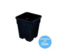 vaso plastica quadrato nero vasi resistenti esterno interno coltivazione piante