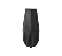 Vaso POLYGONO Nero Altezza 33,5cm Porcellana WA
