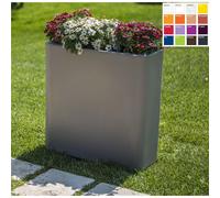 Vaso Porta vaso, in polietilene Modello BLOG 70x30xh70 cm ideale x l'esterno si può piantumare direttamente al suo interno dotato di foro di scolo colore tortora tortora