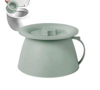 Vaso portatile da camera da , 1,5 l, portatile, con coperchio e maniglia, per vasca igienica, per donna, bambino, uomo, famiglia, ragazzo, adolescente