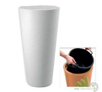VASO PORTAVASO INTERNO ESTERNO TONDO ROTONDO ALTO BIANCO Ø40XH78 CM 65 LT