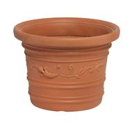 Vaso Prestige in resina festonato decorato Ø 45x35 cm per balconi e terrazzi