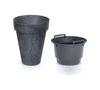 Vaso Prosperplast Cube Slim effetto cemento antracite DCUS355E-S433