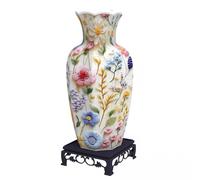 Vaso puzzle 3D for adulti, vaso con motivo floreale in rilievo da 160 pezzi base, arredamento unico for la casa, regalo di inaugurazione della, for composizione e decorazione (Flourishing Flowers)