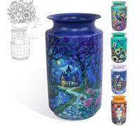 Vaso puzzle 3D per adulti, puzzle natalizio fai da te da 162 pezzi, vaso 3D con colonna d'acqua, ideale per esporre fiori e composizioni floreali reali o artificiali. (fiabe)