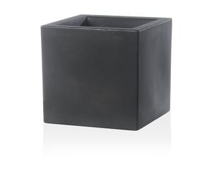 VASO QUADRATO COLORE ANTRACITE 40X40 CM H 40 MOD. SCHIO CUBO