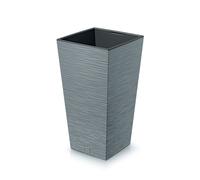 Vaso con riserva acqua 26x26x50cm Cemento - FURU