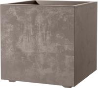 Vaso quadrato con riserva d'acqua Millenium, 39x39x39 cm, sandstone
