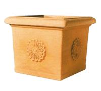 Vaso quadrato con rosone impruneta Telcom