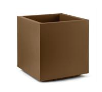 VASO QUADRATO CUBO MATHERIA MODERNO 40 cm IN PLASTICA CON RUOTE VARI COLORI