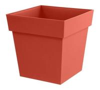 Vaso quadrato EDA Toscane 32 cm 22 L polipropilene arancione