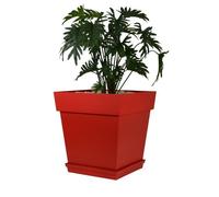 Vaso quadrato EDA Tuscany - 50 cm - 87 L - Rosso