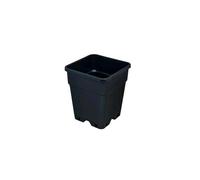 VASO QUADRATO IN PLASTICA 19x19x24 cm - 6.5L - 100pcs - NERO