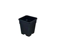 VASO QUADRATO IN PLASTICA 28x28x28 cm - 14L - 10pcs - NERO