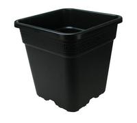VASO QUADRATO IN PLASTICA NERO PIÙ RESISTENTE 30.5X30.5X30.5 18 L - 10pcs