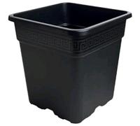 VASO QUADRATO IN PLASTICA NERO PIÙ RESISTENTE 30.5X30.5X30.5 21L - 10pcs