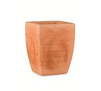 Vaso quadrato in resina Fiordaliso 55 cm. Anticato